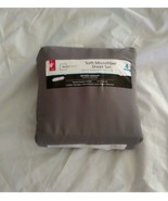 Mainstays 4pc Wrinkle Resistant Soft Microfiber Gray Sheet Set Full Size - £15.03 GBP