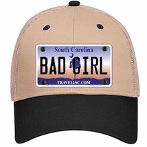 Bad Girl South Carolina Novelty Khaki Mesh License Plate Hat - £23.04 GBP