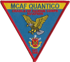 4&quot; Usmc Marine Corps Mcaf Quantico Eagle Triangle Military Embroidered Patch - £27.53 GBP