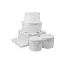 6 Piece Quilted Dinnerware Storage Starter Set - Includes 4 Plate Cases,... - £34.44 GBP