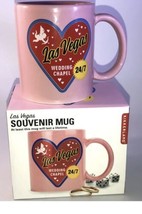 Las Vegas Wedding Chapel 24/7 Coffee Cup Mug Souvenir Gift Marriage Pink... - £12.33 GBP