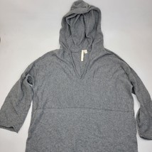 Pure Jill Womens Size Small Hoodied Pullover V-Neck Sweater Hoodie Gray - £7.25 GBP