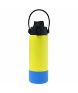 Aquatix Double Wall Insulated 21 Ounce Lemon Yellow Bottle with Silicon ... - €18,53 EUR