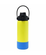 Aquatix Double Wall Insulated 21 Ounce Lemon Yellow Bottle with Silicon ... - £17.09 GBP