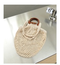 Casual  Women  Basg Designer Handmade Woven Handbags Fishnet Summer Beach Bags L - £49.42 GBP