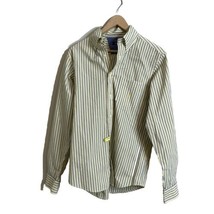 Mens Nautica Long Sleeve Yellow Blue Striped Button Front Shirt Size Small - £6.77 GBP