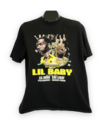 LIL BABY and LIL DURK 2021 The Back Outside Tour T-Shirt LARGE Tee Black  - £25.49 GBP