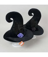 Forum Novelties Unique Funky CURLED BLACK VELVET WICKED WITCH HAT Feathe... - $12.84