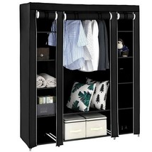 New Durable Closet Wardrobe Clothes Rack Storage Holder Shelf Space Savi... - £35.34 GBP