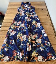 Banana Republic Women’s Sleeveless Floral Maxi Dress Size 10 Tall Blue R2 - $28.71