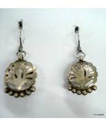 Vintage antique tribal old silver ear plug earrings peacock design - £53.81 GBP