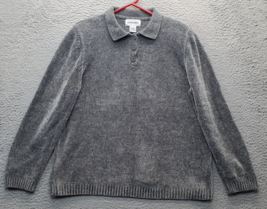 Alfred Dunner Sweater Womens Large Gray Heather Acrylic Shoulder Pads Co... - £15.34 GBP