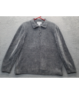 Alfred Dunner Sweater Womens Large Gray Heather Acrylic Shoulder Pads Co... - $377.22 MXN