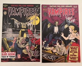 Vampires  #1 &amp; Blood Shot NM/M Signed  By Forte With COA Pre Code Horror Comics - £10.95 GBP