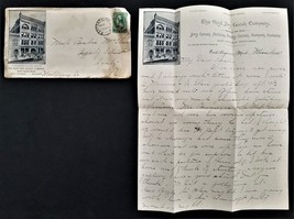 1889 antique HOYT DRY GOODS Co east saginaro mi LETTER COVER ogontz pa M... - £37.60 GBP