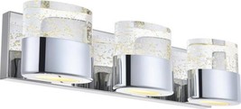Wall Sconce POLLUX 3-Light 3000K Bulb Chrome Clear Crystal Metal LED 5W - £281.14 GBP