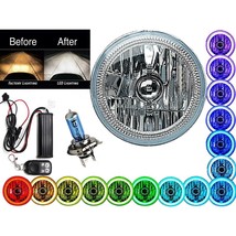 5-3/4 Slim RF RGB SMD LED Color Change Halo Shift Angel Eye Motorcycle Headlight - £79.89 GBP