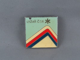 Vitnage Winter Olympic Games Pin - Czech CSR Skiing 1972 Sapporo - Inlaid Pin  - £15.23 GBP