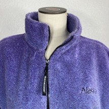 Black Mountain Outdoor Fleece Jacket Womens Large Alaska Moose Twilight Purple - £44.90 GBP