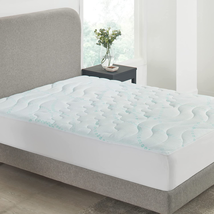 3-Zone Cooling Mattress Pad Quilted Matress Topper Bed Cover Deep Pocket Fitted - £79.91 GBP