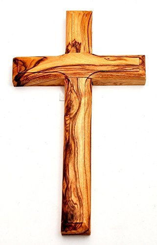 Olive Wood Cross Made in Bethlehem Jerusalem (Size L/16 x W/9 cm) - $19.90