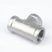 5 Pcs, 1/2" 150 Female NPT Tee Cast 304 Stainless Steel Pipe Fitting - $37.03
