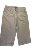 The Limited Womens Beige Wide Leg Cuffed Hem Bermuda Shorts Size 6 Low Rise - $12.90
