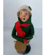 Byers Choice Carolers 1989 Little Drummer Boy w/Green Shirt &amp; Red Scarf - £12.47 GBP