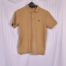 US Polo Assn Shirt Men Size Large Short Sleeve Tan Collared U.S. Polo - €11,79 EUR