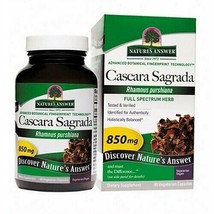 Nature&#39;s Answer Supplements Cascara Sagrada Bark 90 vegetarian capsules Singl... - $16.49