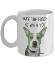 Funny Pit Bull Mugs &quot;May The Force Be With You Yoda PitBull Coffee Mug&quot; Makes A  - £11.76 GBP