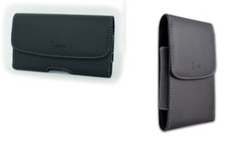 2X Black Leather Case Pouch Holster With Belt Clip For Blackberry Key2, Keyone - £21.22 GBP