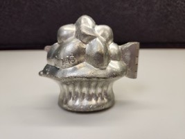 Vintage Schall &amp; Co Pewter Fruit Basket Mold #143 For Ice Cream Chocolate - £37.34 GBP