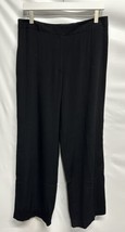 Etcetera Black Straight Leg Dress Pants Trousers Lined Stretch Ins 30&quot; S... - £23.30 GBP