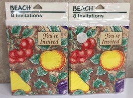 Beach Products Fruit Theme Invitations Sixteen Total - £6.50 GBP