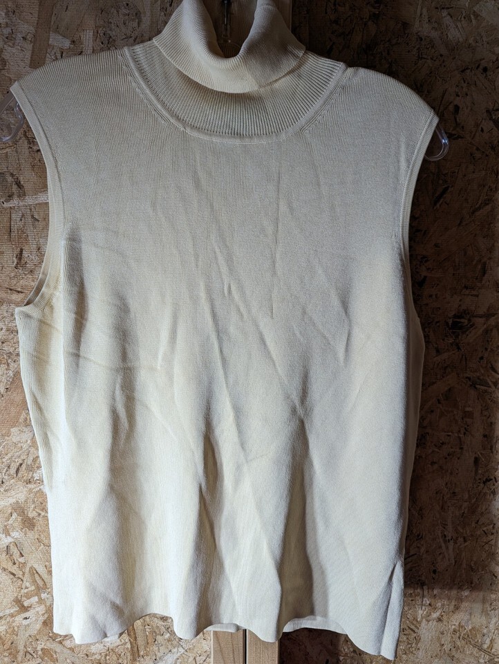 City Silk large rayon blend sleeveless mock turtle neck top - $21.77