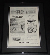 1959 Seamless Rubber Tether Ball 11x14 Framed ORIGINAL Vintage Advertise... - $49.49