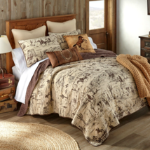 Donna Sharp Cowboy Western Cotton King Quilt Set Rustic Horse Rodeo Cact... - $125.29