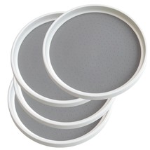 4Pcs/Pack 10-Inch Non Skid Tunable Organizers Lazy Susan Kitchen Pantry Spice Ra - £29.02 GBP