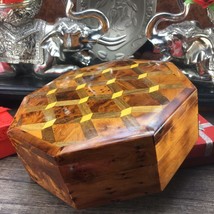 Keepsake Wooden box Jewelry Gift, Octagonal Thuya wooden storage jewellery box - £66.21 GBP
