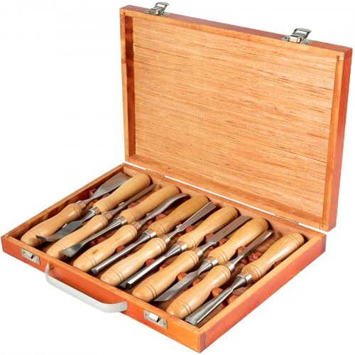  12-Piece Wood Lathe Chisel Set, 3.75&quot; Blade, Woodworking &amp; Carving Tool... - $46.39