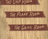 The Chip Room The Plank Room The Game Room Menu St Louis Missouri  - £68.22 GBP