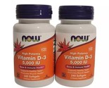 2 x NOW Vitamin D3 5 000 IU High Potency Structural Support 240 Softgels... - $24.74