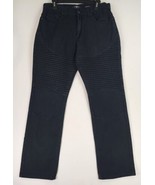 Raw Diamond Jeans Mens 32 X 32 Black Slim Fit Biker Hip Hop Moto Street ... - £21.80 GBP