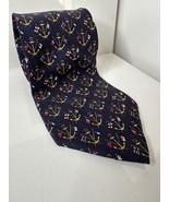 Vintage Tommy Hilfiger Anchor Flags Blue Men’s Silk Neck Tie - $47.05 CAD