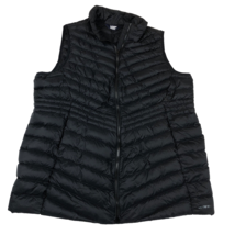 Lands End Womens Black Down Puffer Full Zip Long Vest Size 2X (20-22 W) - $29.69