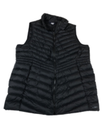 Lands End Womens Black Down Puffer Full Zip Long Vest Size 2X (20-22 W) - $544.46 MXN