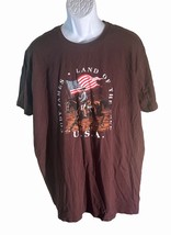 Cody James Short Sleeve Land Of The Free T-Shirt Brown Xl - £9.30 GBP