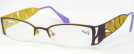 YOU&#39;S Brille 664 60 Matt Dark Mauve / Mikado Gelb Brille 50-19-135 - $76.16