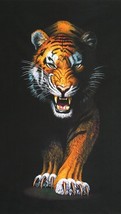 24&quot; X 44&quot; Panel Tiger Wildcat Jungle Animals Animal Kingdom Fabric Panel... - $9.30